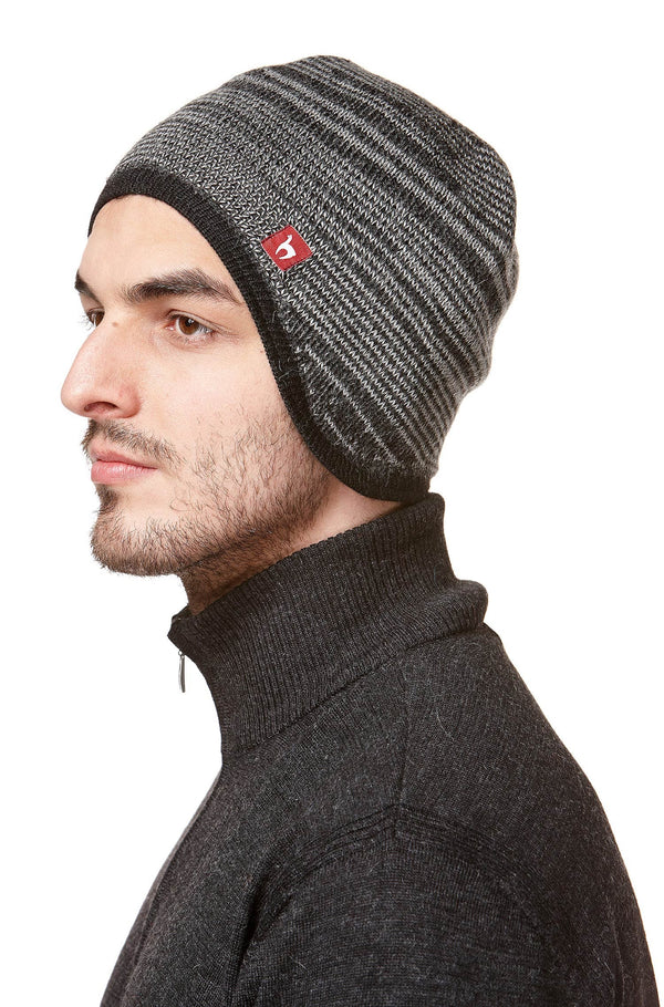 Mütze MOUNTAIN Haube gefüttert mit Baumwoll-Vlies und Ohrenklappen