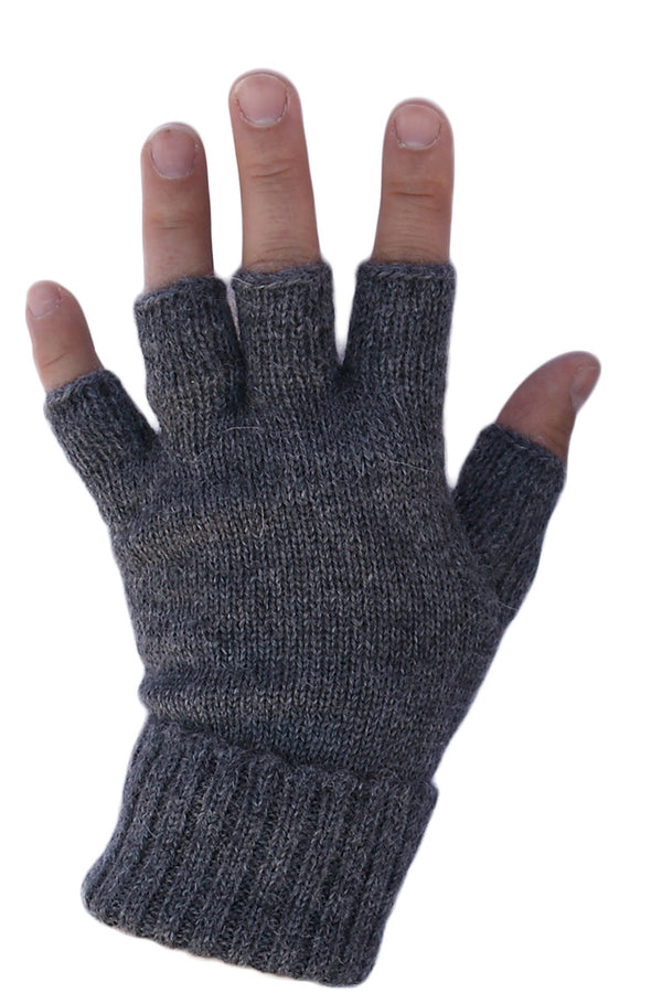 Handschuhe HALBFINGER Alpaka fingerlos