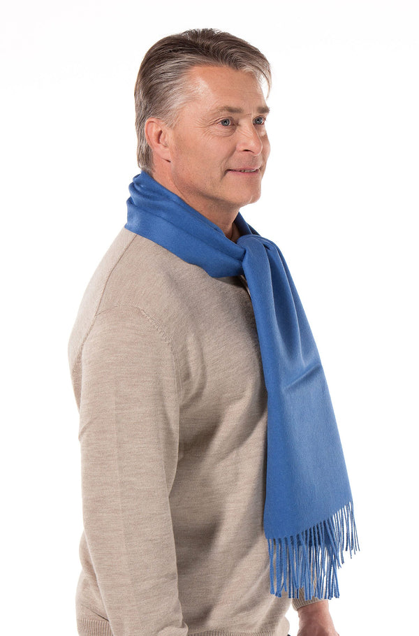 BABY ALPACA WEBSCHAL unifarben mit Fransen