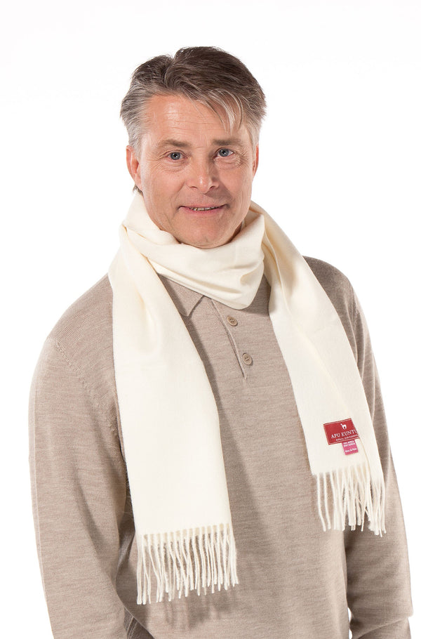 BABY ALPACA WEBSCHAL unifarben mit Fransen