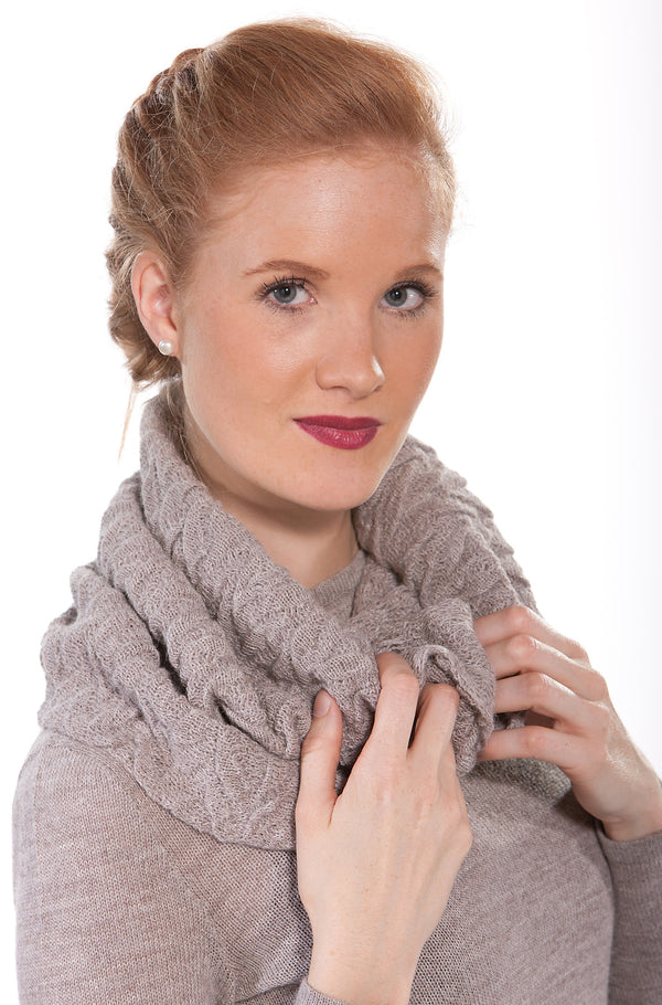 Loop BIESEN Ringschal Alpaka-Wollschal Biesenstrick