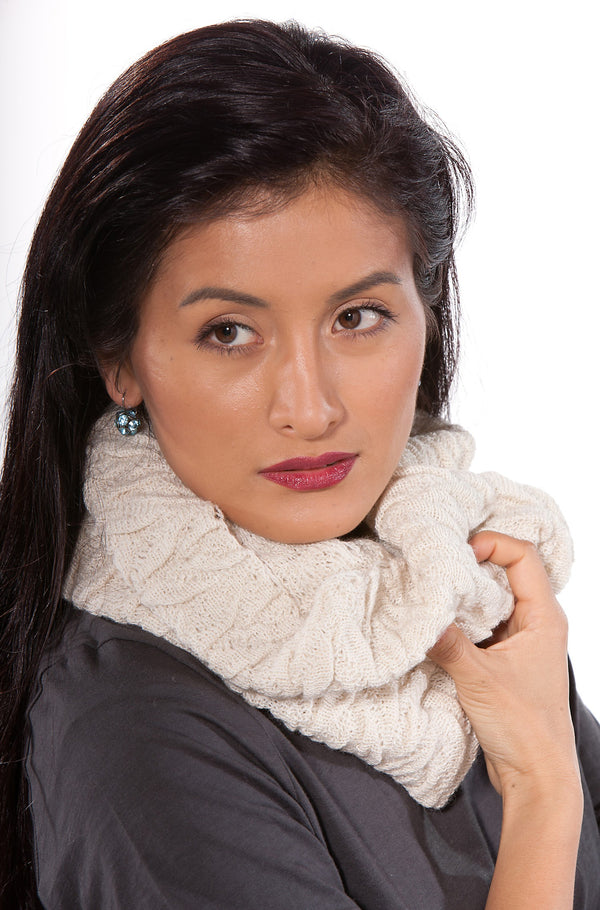 Loop BIESEN Ringschal Alpaka-Wollschal Biesenstrick