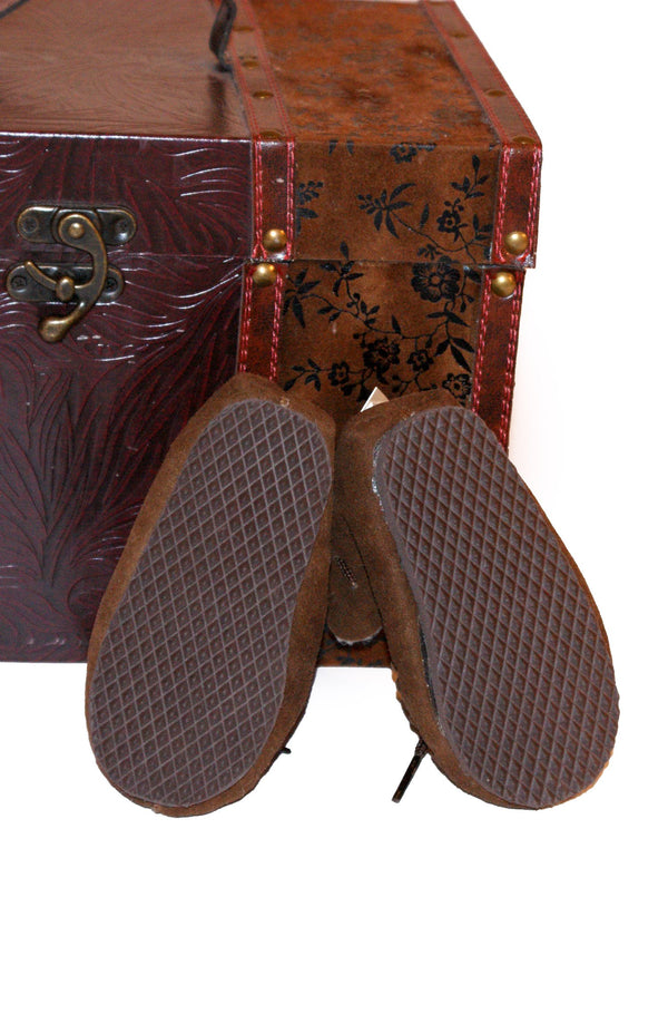 Alpaka FELL-PANTOFFELN Kinder - Hausschuhe Schafsleder