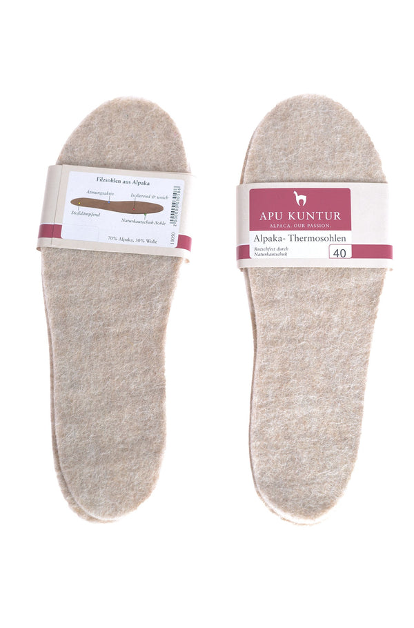 Alpaka FILZ THERMOSOHLEN GUMMIERT