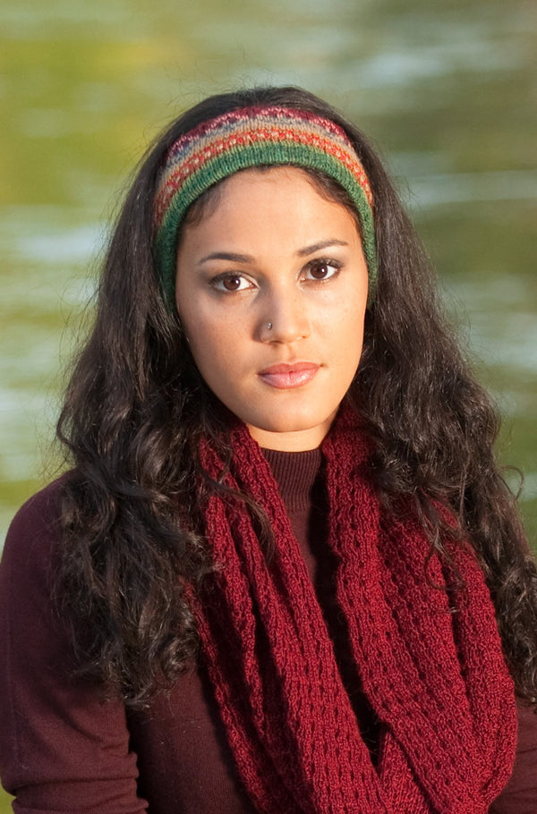 Stirnband LUNA Baby Alpaka Jacquard Strick