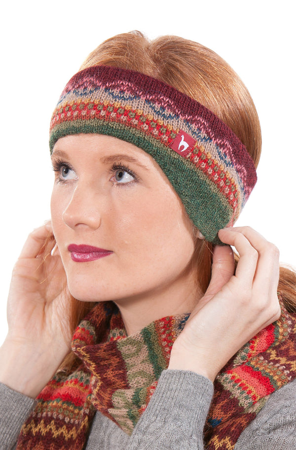 Stirnband LUNA Baby Alpaka Jacquard Strick