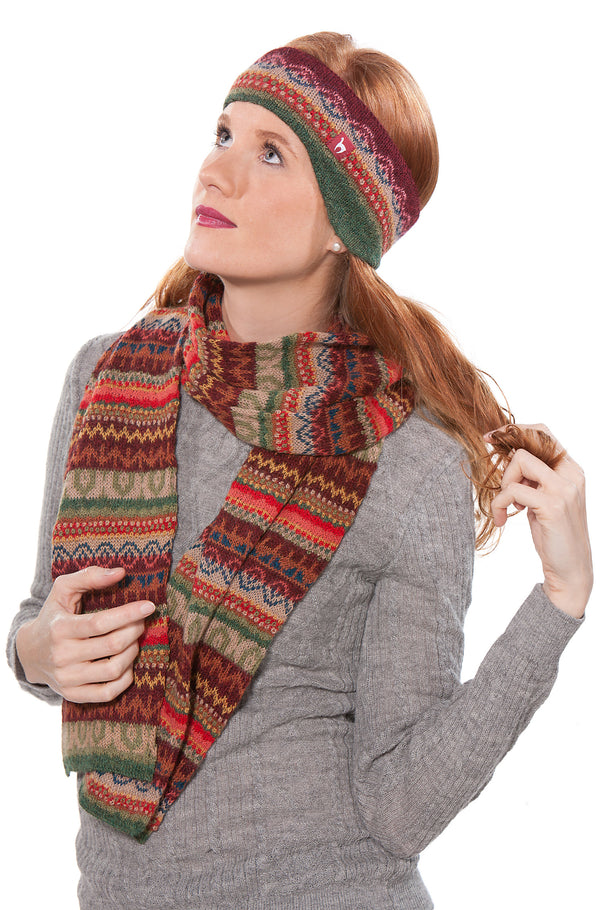 Stirnband LUNA Baby Alpaka Jacquard Strick