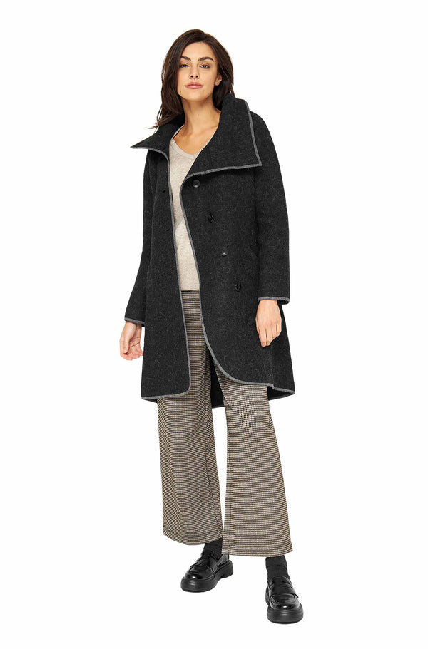 Filz-Mantel ASI gewalkt Alpaka Wolle asymmetrisch