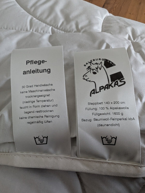 Alpaka Bettdecke 100% 4 Jahreszeiten Alpakadecke