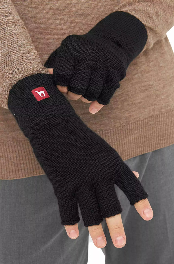 Alpaka Handschuhe HALBFINGER aus 100% Baby Alpaka