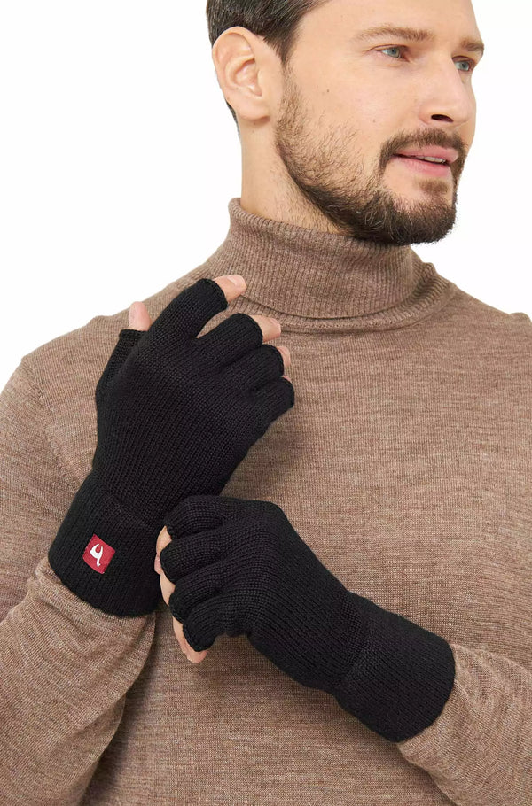 Alpaka Handschuhe HALBFINGER aus 100% Baby Alpaka