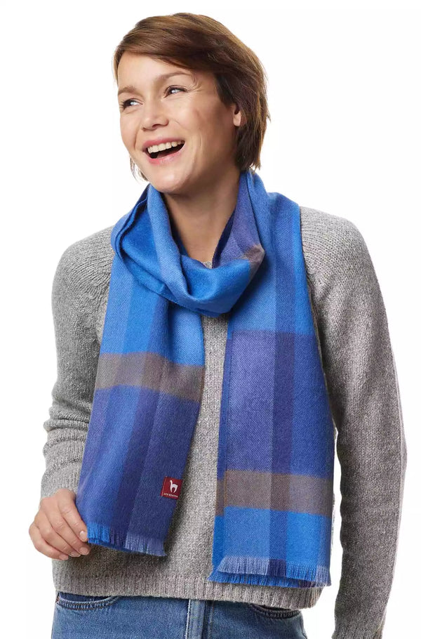 Alpaka Karo Webschal GALANO aus 100% Baby Alpaka