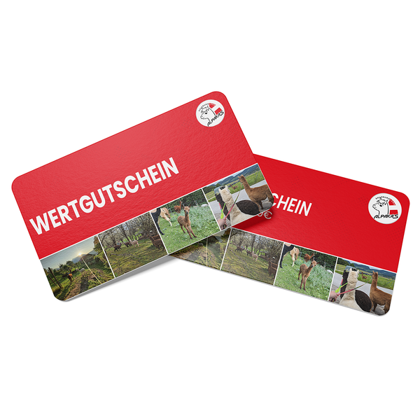 Wertgutschein Salzburgland-Alpakas