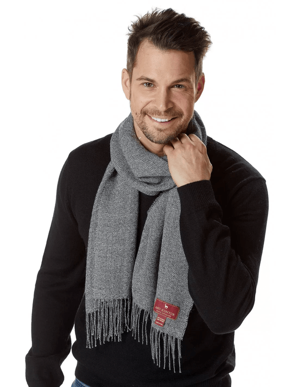 Webschal MELIERT aus Baby-Alpaka zweifarbig unisex Damen Herren