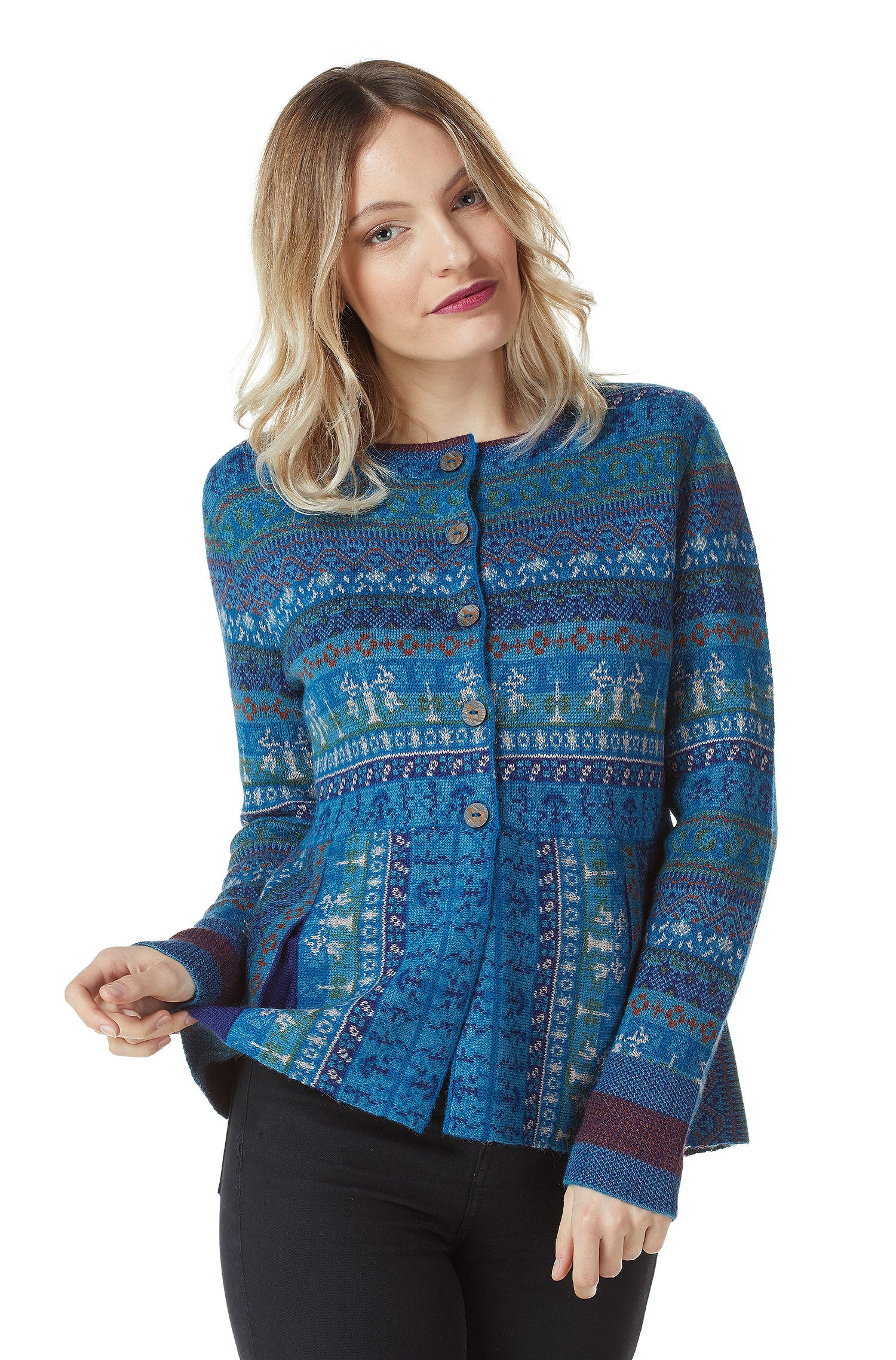 Strickjacke GIA LANG aus reinem Baby Alpaka für Damen – Schartner